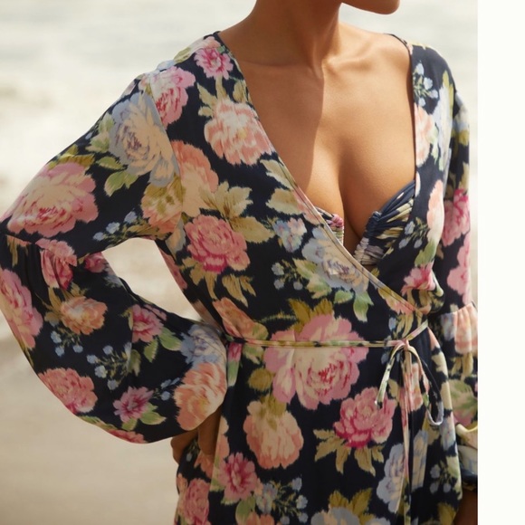 NWT Maaji Sustainable Midnight Garden Wrap Style Aubree Kimono S - Picture 6 of 16